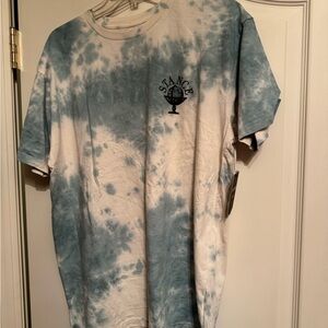 Stance Blue Tie Dye Graphic Sun Eye T Shirt Size Large Brand New With Tags